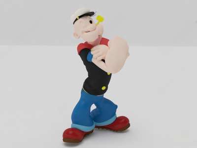 大力水手公仔3D模型下载